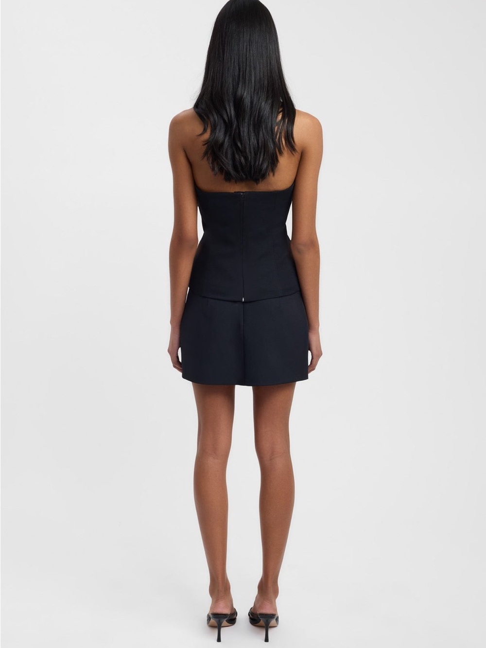 Kookai Black Halter Mesh Bustier Top - Picture 2 of 12